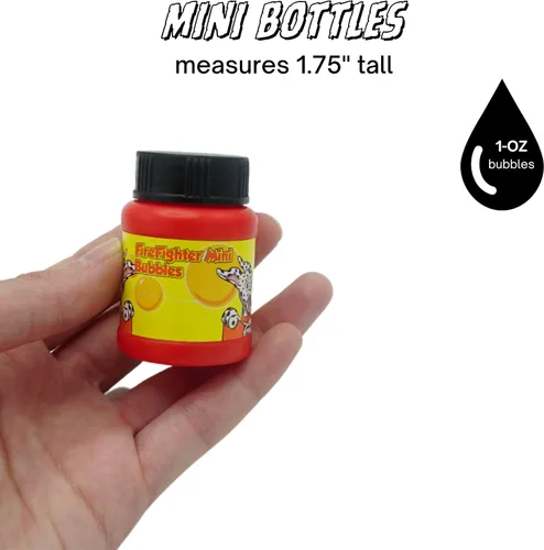 Miniatura 4 de 4E's Novelty 24 mini burbujas a granel – Burbujas para niños, suministros de fiesta de bomberos, tema de camión de bomberos, recuerdos de fiesta