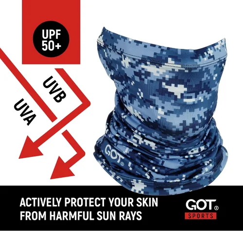 Miniatura 2 de GOT Sports UPF 50+ Bufanda de Pesca para Cuello - Máscara Facial UV de Protección Solar para Hombres y Mujeres - Cubierta Facial Camo SPF Gator