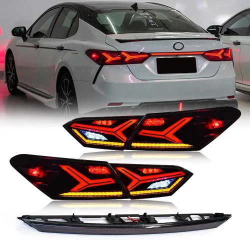 Miniatura 9 de Nuevas luces traseras para Toyota Camry Luz trasera 2018-2023 SE LE XSE XLE TRD Ensamblaje de luces traseras 8ª generación Accesorios Estilo Lambor