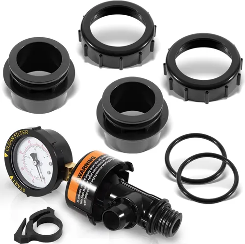 Miniatura 8 de sixcow 2 Pack 270100 Kit de Reemplazo de Adaptador de Válvula de Piscina Negra para Filtro Quad D.E., Filtro FNS Plus, Filtro Clean & Clear Plus