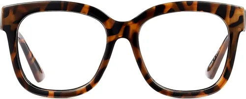 Miniatura 15 de JIM HALO Gafas de luz azul extragrandes para mujer, gafas de luz azul con montura cuadrada y gruesa para computadora, reducen la fatiga ocular