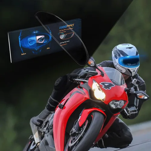 Miniatura 6 de Visera de casco de motocicleta con película antivaho – Inserto antivaho para protector facial del casco, visera transparente resistente a la niebla