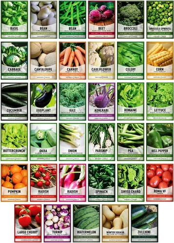 Miniatura 2 de Kit de jardín de semillas de verduras de supervivencia, más de 16,000 semillas sin OMG y criollas, ideal para equipo de supervivencia de emergencia