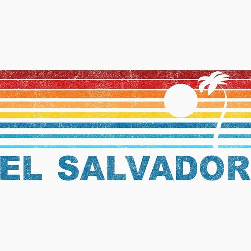 Miniatura 2 de CafePress Sombrero de camionero retro con palmera de El Salvador