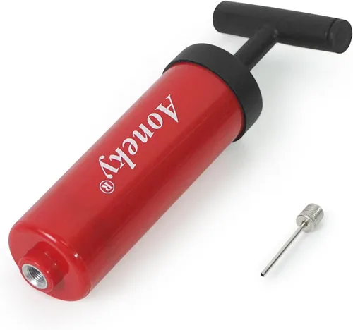 Miniatura 4 de Aoneky Mini bomba de mano para pelotas deportivas, bomba de aire portátil con almacenamiento de agujas, diseño compacto para baloncesto, fútbol
