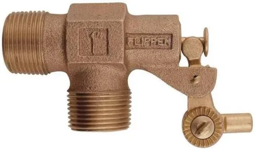Miniatura 6 de Watts Serie ST750 Válvula de flotador de servicio estándar de bronce de 3/4", entrada y salida NPT macho, brida mecanizada, brazos dentados, sellos