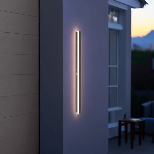 Miniatura 14 de LEEKI - Lámpara exterior moderna de 24 pulgadas - Luminaria exterior rectangular - 19W 3000K - IP65 Antióxido - Negro
