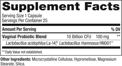Miniatura 8 de OLLY Happy Hoo-Ha Cápsulas, probiótico para mujeres, salud vaginal y equilibrio de pH, 10 mil millones de CFU, sin gluten, 25