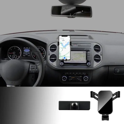 KUNGKIC Soporte universal para teléfono de automóvil compatible con Volkswagen VW Tiguan 2012 2013 2014 2015 2016 Soporte de teléfono ajustable para