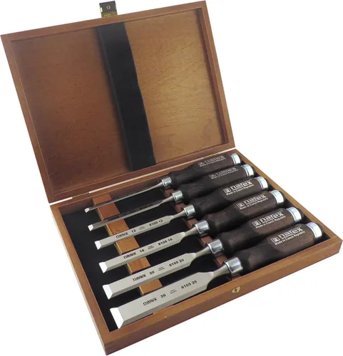 Narex 853053 set de 6 piezas de cinceles de 6 mm (1/4 pulgadas), 10 mm (3/8 pulgadas), 12 mm (1/2 pulgadas), 16 mm (5/8 pulgadas), 20 mm (13/16