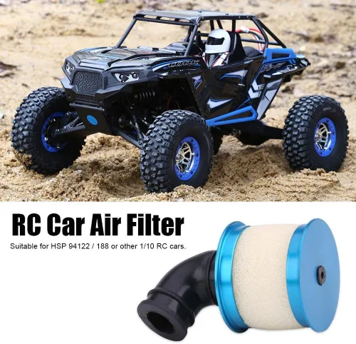 Miniatura 3 de Filtro de aire RC, filtros de aire de repuesto para autos RC escala 1/10 compatibles con 94122/188 (azul)