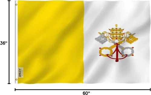 Miniatura 7 de Bandera de EE. UU. + cristiana + Israel + Vaticano + Templarios + Masónico, Vatican