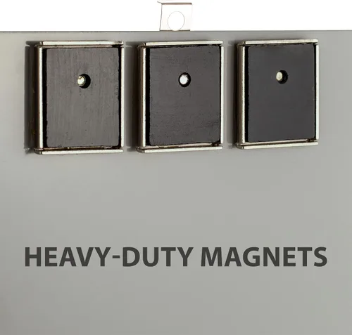 Miniatura 3 de Officemate Portapapeles magnético de aluminio con clip de perfil bajo, plata (83217)