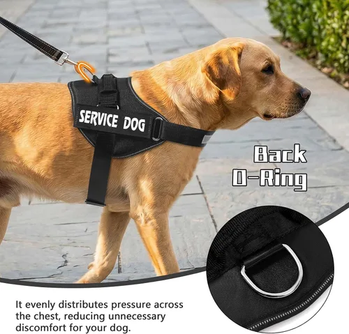 Miniatura 4 de MUMUPET - Arnés para perro guía, fácil de poner y quitar, arnés de chaleco para mascotas, reflectante 3M, transpirable y fácil de ajustar, con mango