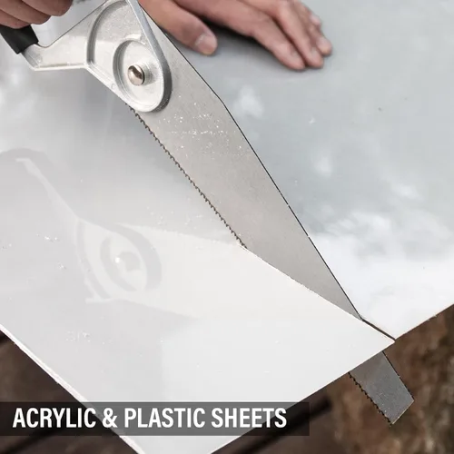 Miniatura 7 de HAUTMEC Sierra de tubo de PVC de 11 pulgadas, sierra de mano resistente para cortar plástico, ABS, paneles de yeso y madera, diente fino de 10 TPI