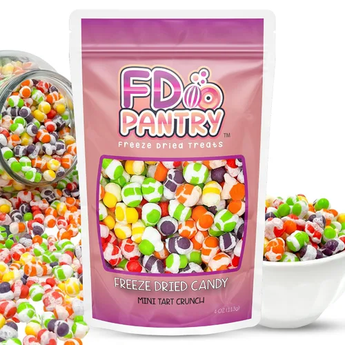 Miniatura 11 de Dulce Crujiente de Air Taffy Liofilizado - Variedad de Sabores de Frutas, 3.5 oz Fresa, Melón, Cereza, Frambuesa, Naranja, Uva, Misterio Snack
