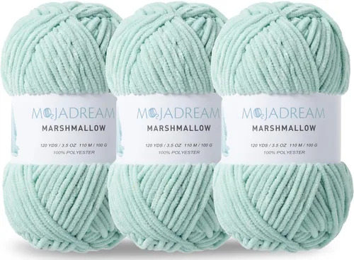 Miniatura 23 de 3PCS 3.5oz Hilo de Chenilla para Mantas Amigurumi: Hilo de Terciopelo Suave para Bebé para Tejer Mantas y Hacer Ganchillo Voluminoso 5# Hilo 3