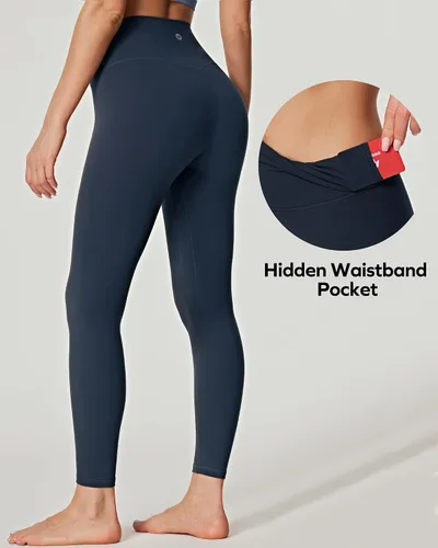 Miniatura 4 de Ewedoos Pantalones de yoga para mujer, leggings suaves para mujer, cintura alta 78, control de abdomen, leggings atléticos con bolsillo
