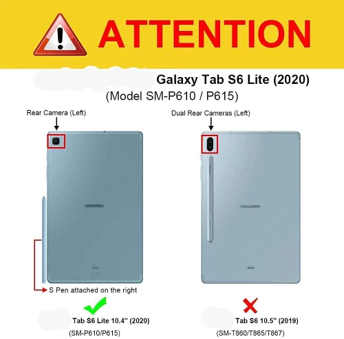 Miniatura 6 de A-creator Galaxy Tab S6 Lite - Lápiz capacitivo de repuesto para Samsung Galaxy Tab S6 Lite (EJ-PP610) Stylus Touch S Pen (gris Oxford)