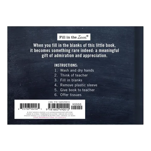 Miniatura 2 de Rellena el Diario del Amor Knock Knock (4.5 x 3.25)., TEACHER Cartas – 1 Junio 2017