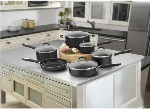 Miniatura 2 de Juego de utensilios de cocina antiadherente Cuisinart Advantage, juego de 11 piezas de ollas y sartenes para cocinar con núcleo de aluminio para un