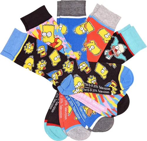 Miniatura 2 de Hyp The Simpsons All Over Patterns Men's Crew Socks 5 Pair Pack