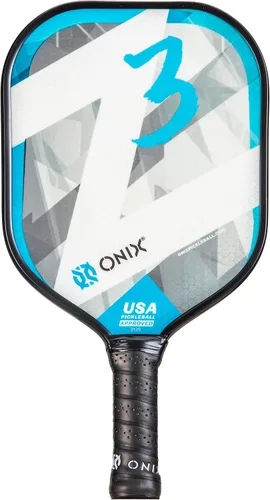 Miniatura 7 de Onix Graphite Z5 - Paleta de pickleball de fibra de carbono con forma de cuerpo ancho, núcleo de panal y cara de grafito ONIX Z3 Paddle — Azul