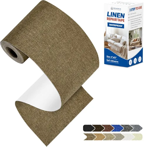 Miniatura 31 de KING MOUNTAIN Parches de reparación de lino fino, tela autoadhesiva, 8 x 11 pulgadas, 2 unidades, multicolor, para sofá de lino (beige)