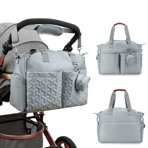 Miniatura 5 de Bolsa para extractor de leche – Bolsa de pañales para bebé con funda para laptop y bolsillo de aislamiento, se adapta a la mayoría de extractores