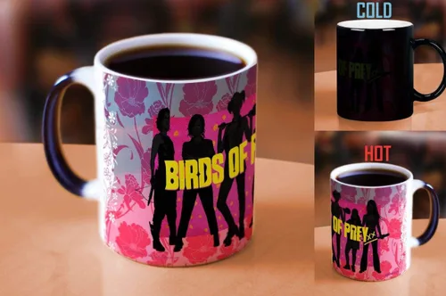 Miniatura 2 de Morphing Mugs DC Comics – Birds of Prey – Harley Quinn – Black Canary – Una taza de cerámica sensible al calor que cambia de color de 11 onzas