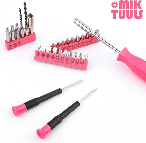 Miniatura 5 de Juego de Destornillador Eléctrico de 112 Piezas, Kit de Herramientas para el Hogar con Destornillador Inalámbrico de Pequeña Potencia de 3.6V
