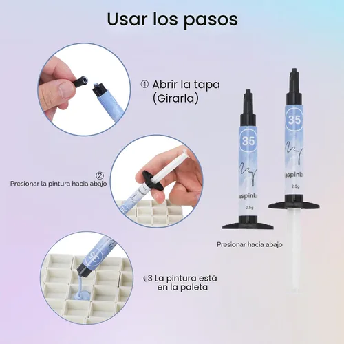 Miniatura 8 de YJMyujimi Paleta de gel gel de pintura para arte de uñas no limpie 40 colores cuadrados individuales UV LED para bricolaje salón de uñas tpo hema