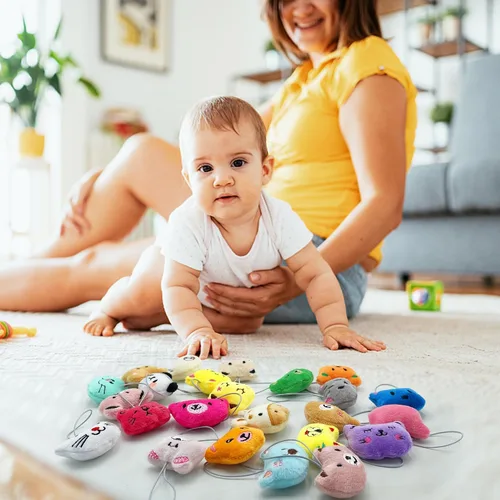 Miniatura 3 de XIPEGPA Juego de 60 juguetes de peluche de animales pequeños, llavero de juguete de peluche para recuerdos de fiesta, llavero adorno para bolsa