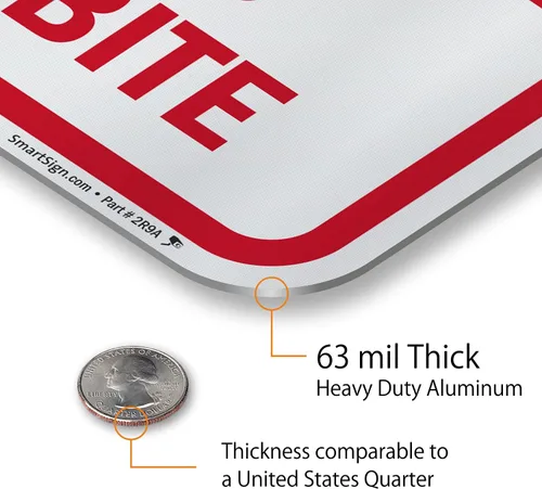 Miniatura 4 de SmartSign - K-9424-EG-12x18 "Cuidado con el perro - No pongas los dedos a través de la cerca, los perros pueden morder" 12 x 18 pulgadas 3M