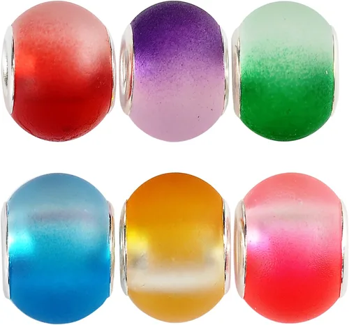 Miniatura 10 de RUBYCA 30 cuentas de cristal de Murano abstracto a granel para pulseras europeas para hacer joyas de bricolaje