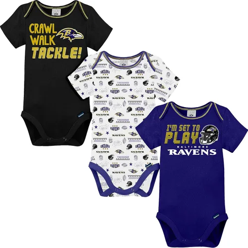 Miniatura 15 de Gerber - Mameluco unisex de manga corta para bebé, equipo de la NFL, paquete de 3