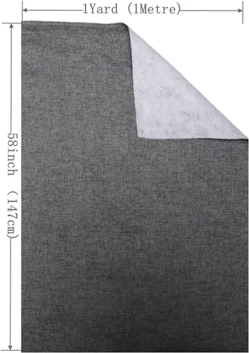 Miniatura 2 de TinaKim tela para tapicería, material de lino sintético, para reparación y costura de fundas de sofá, silla y sillón (12 marrón, 1 yarda