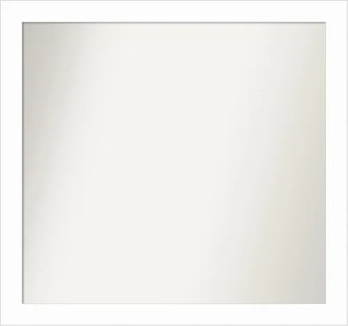 Miniatura 385 de Amanti Art Espejo de baño blanco para sobre el fregadero, 24 x 24 pulgadas, hecho a medida, espejo de tocador cuadrado blanco estrecho, marco