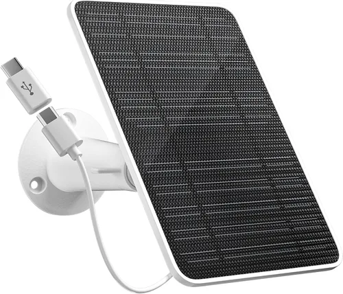 Miniatura 16 de Panel solar premium para cámara Google Nest, panel solar de 5W para cámara Google Nest interior y exterior (versión con batería), especialmente