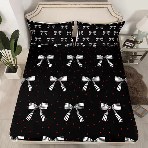 Miniatura 7 de Juego de sábanas geométricas con flechas ajustadas Manfei, patrón étnico con plumas, juego de ropa de cama bohemio exótico de 3 piezas para Gris