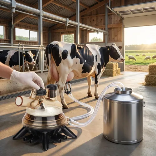 Miniatura 2 de Colector de leche de vaca de 5.1 fl oz, pieza de ordeño de repuesto con base de plástico para estación de ordeño de vacas y ovejas de granja lechera