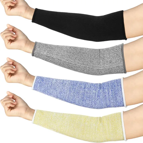 Neer 4 pares de mangas protectoras para brazos para piel fina, anticortes, resistentes a quemaduras, funda para antebrazo para cocina y construcción