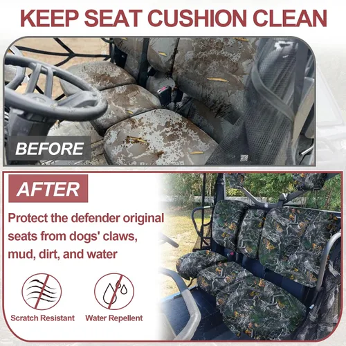 Miniatura 2 de StarknightMT UTV Defender Funda de Asiento - Fundas de Asiento Impermeables a Prueba de Polvo Compatibles con Can Am Defender DPS MAX 6X6 PRO