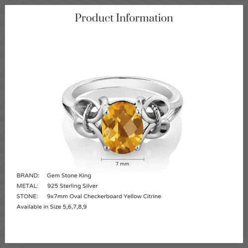 Miniatura 98 de Gem Stone King Anillo de compromiso ovalado con piedra natal para mujer, plata de ley 925, ovalado de 0.354 x 0.276 in, anillo de compromiso