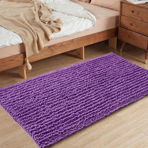 Miniatura 59 de FLOLEOPA Alfombras de Baño de Microfibra de Felpa Suave, Alfombras de Baño Absorbentes Antideslizantes Lavables a Máquina, Tapetes de Baño para Beige
