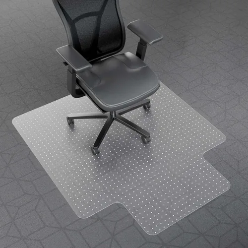 Miniatura 18 de Tapete para silla para suelos duros, 48" x 30", tapete de oficina para sillas con ruedas, tapete de plástico transparente para silla de escritorio