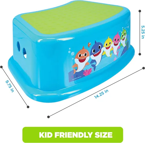 Miniatura 9 de Conjunto esencial de entrenamiento de orinal de Baby Shark de Pinkfong, 2 piezas - Cojín suave, entrenamiento de orinal para bebé, seguro, fácil