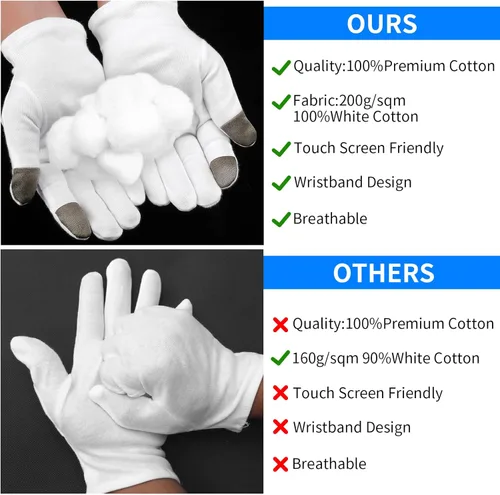 Miniatura 8 de Sibba 2 pares de guantes y calcetines hidratantes para pantalla táctil, guantes hidratantes para la hora de acostarse, curar eccema, loción