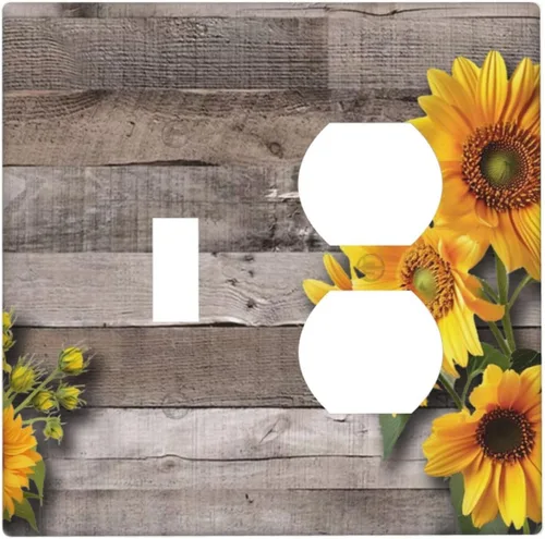 Miniatura 48 de Hojas de eucalipto, vegetación, flores de vid, sencillez, cubiertas decorativas de salida de 1 pandilla, placa de pared para interruptor de luz