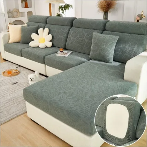 Miniatura 15 de Funda mágica universal para interior de sofá, funda de sofá resistente al desgaste, funda de sofá modular en forma de L, diván con cojín separado